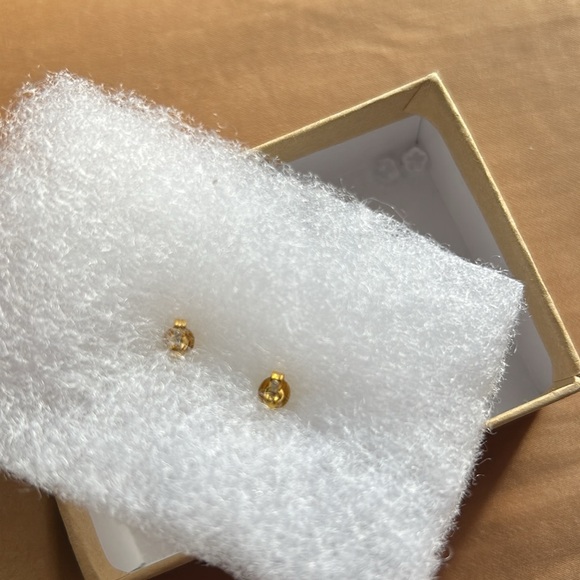 NWB Jane Diaz citrine triple marquis stud earrings - Picture 4 of 8